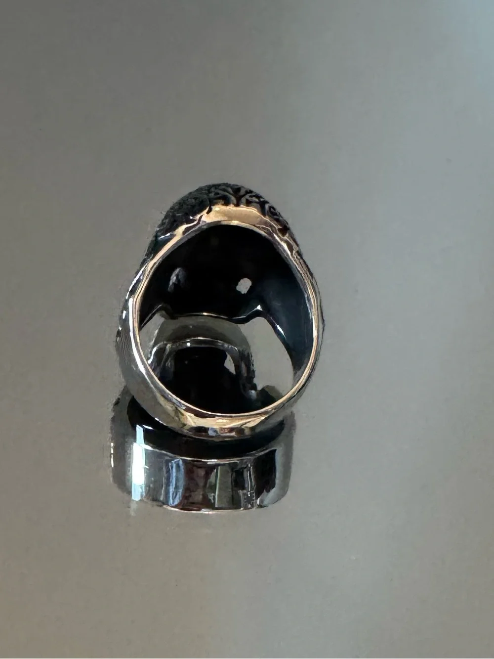 Sugar Skull Ring 316L Stainless Steel Gothic Biker Ring size 12